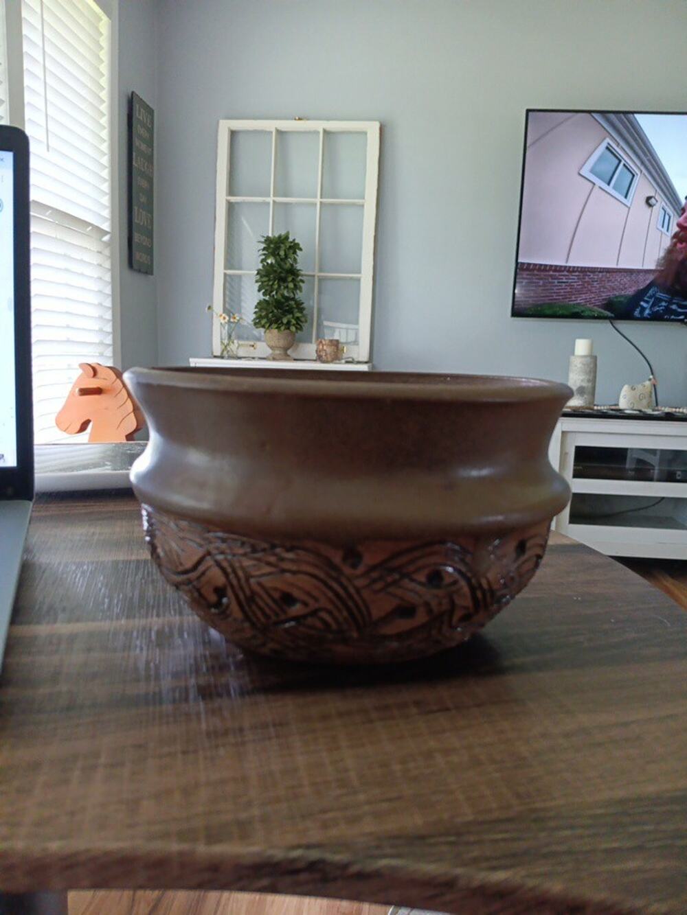 Handmade Pottery Piece Dated 1976 Signed